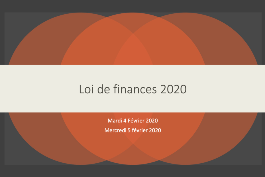 Loi de finance 2020